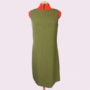 Preston & York Dress Sleeveless Sheath Dress in Olive Green Women's Dress Size 6